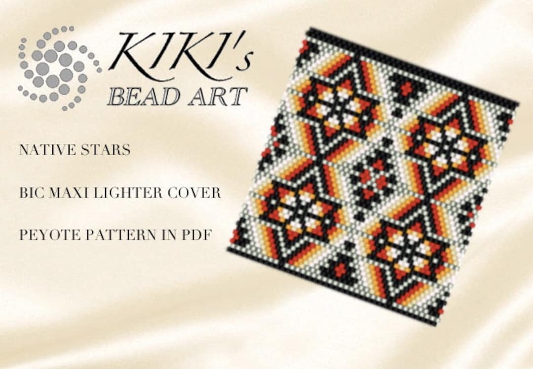 pattern-peyote-pattern-for-bic-maxi-lighter-cover-native-stars-peyote-pattern-for-lighter-in-pdf-instant-download-etsy