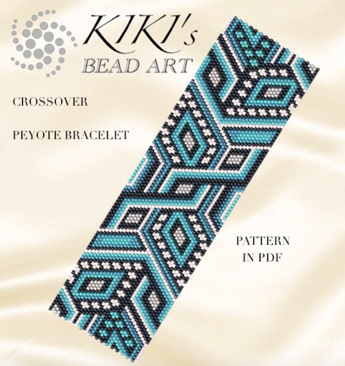 Pattern peyote bracelet Crossover peyote bracelet cuff Etsy