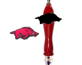 Arkansas Rzorbacks Emblem Bierzapfhahn Griff für Kegerator Schild Kit
