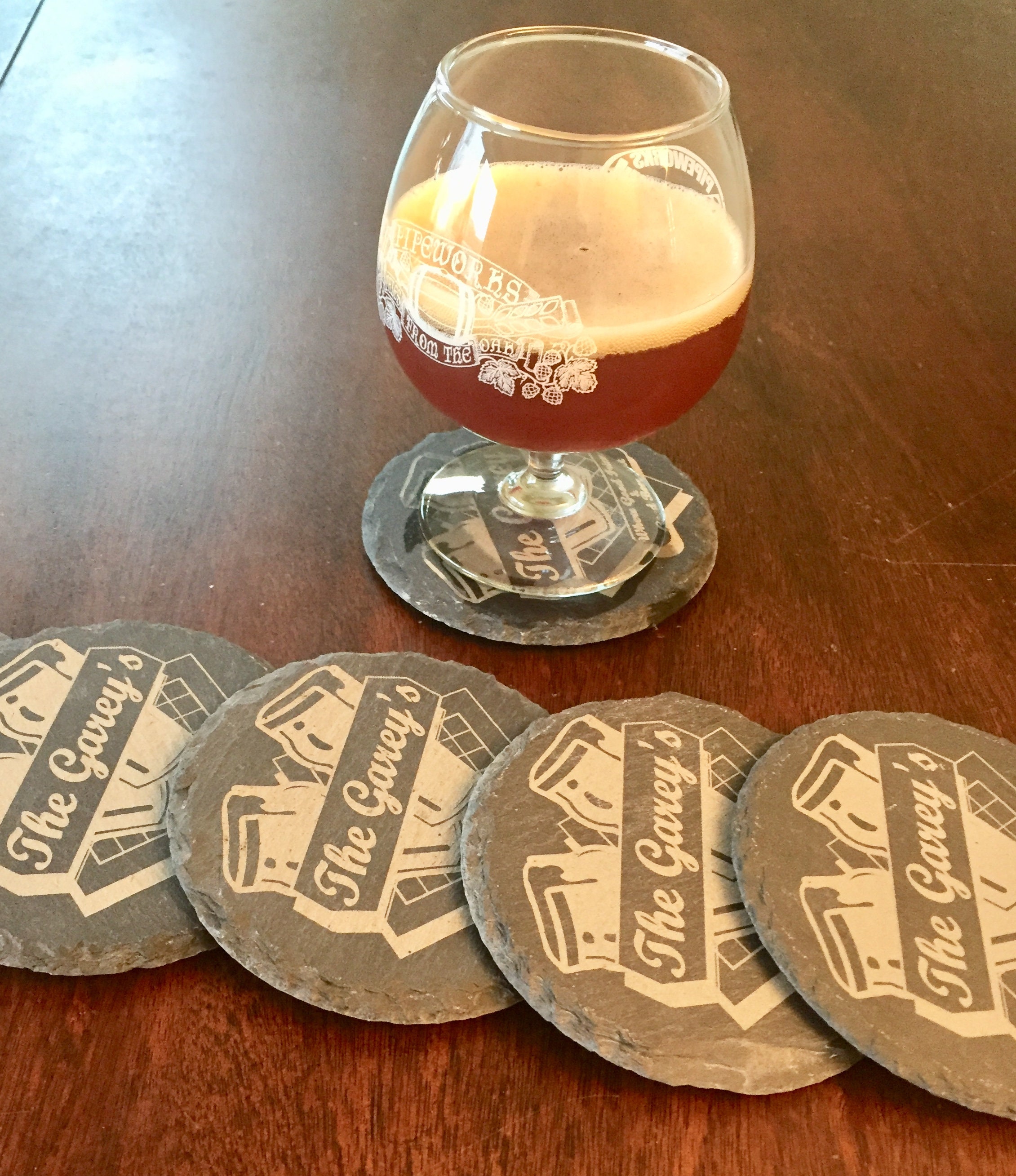 Custom Personalized Beer Coasters Man Cave Bar Groomsmen Dad Etsy