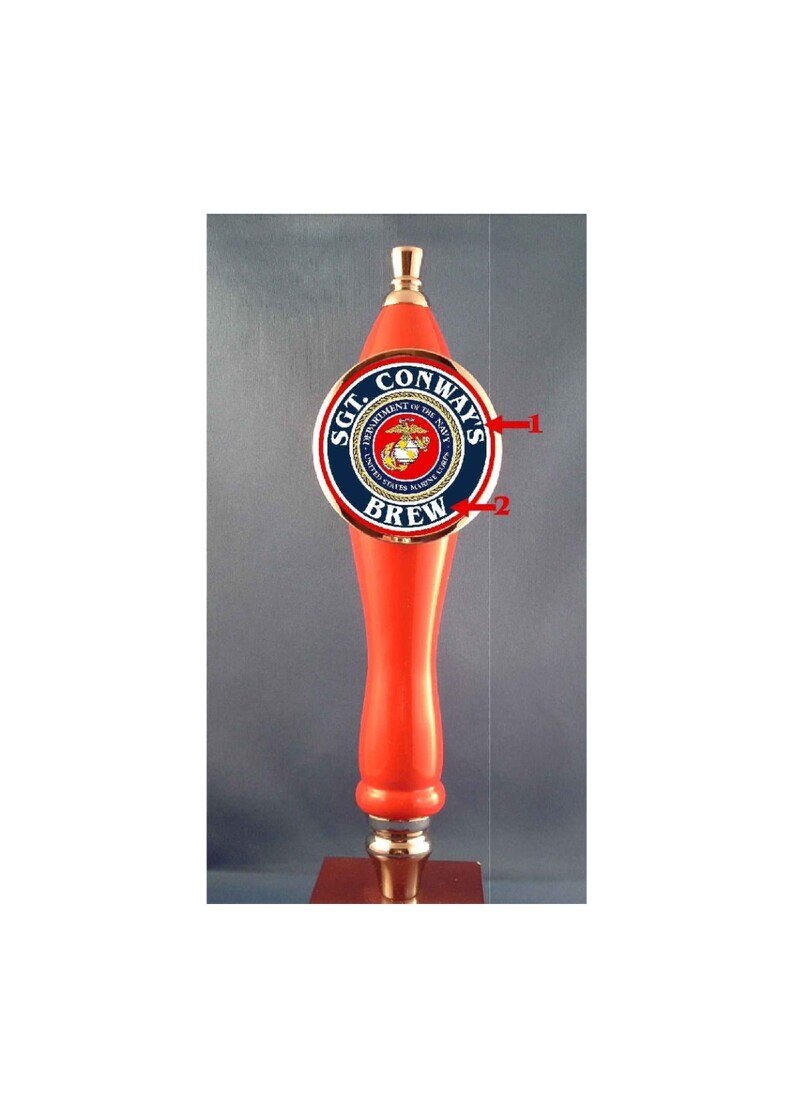 Custom Personalized Beer Tap Handle Bar Man Cave Bar Kegerator Marines