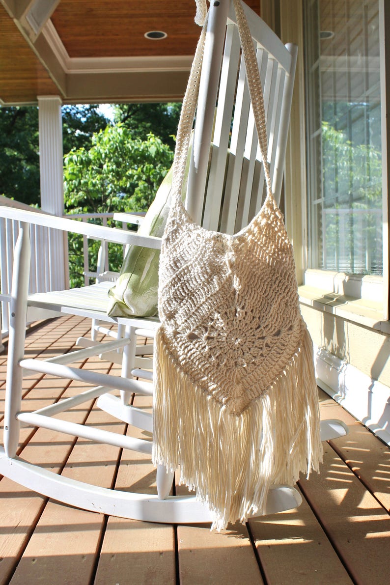 Fringe Crochet Purse Etsy