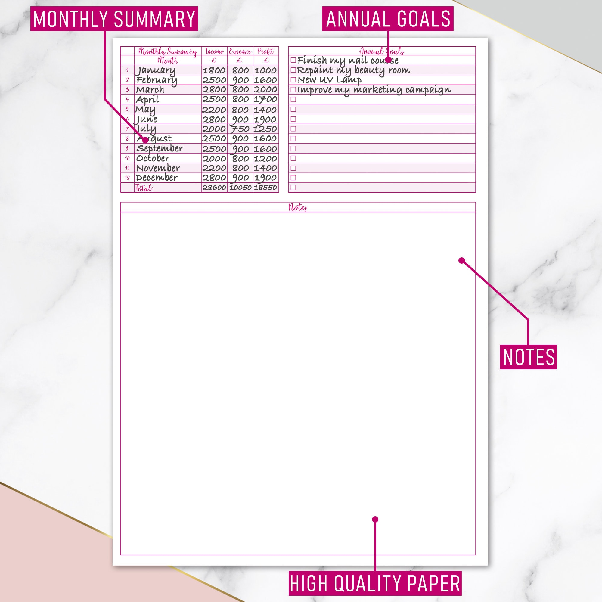 Therapist's Daily Planner