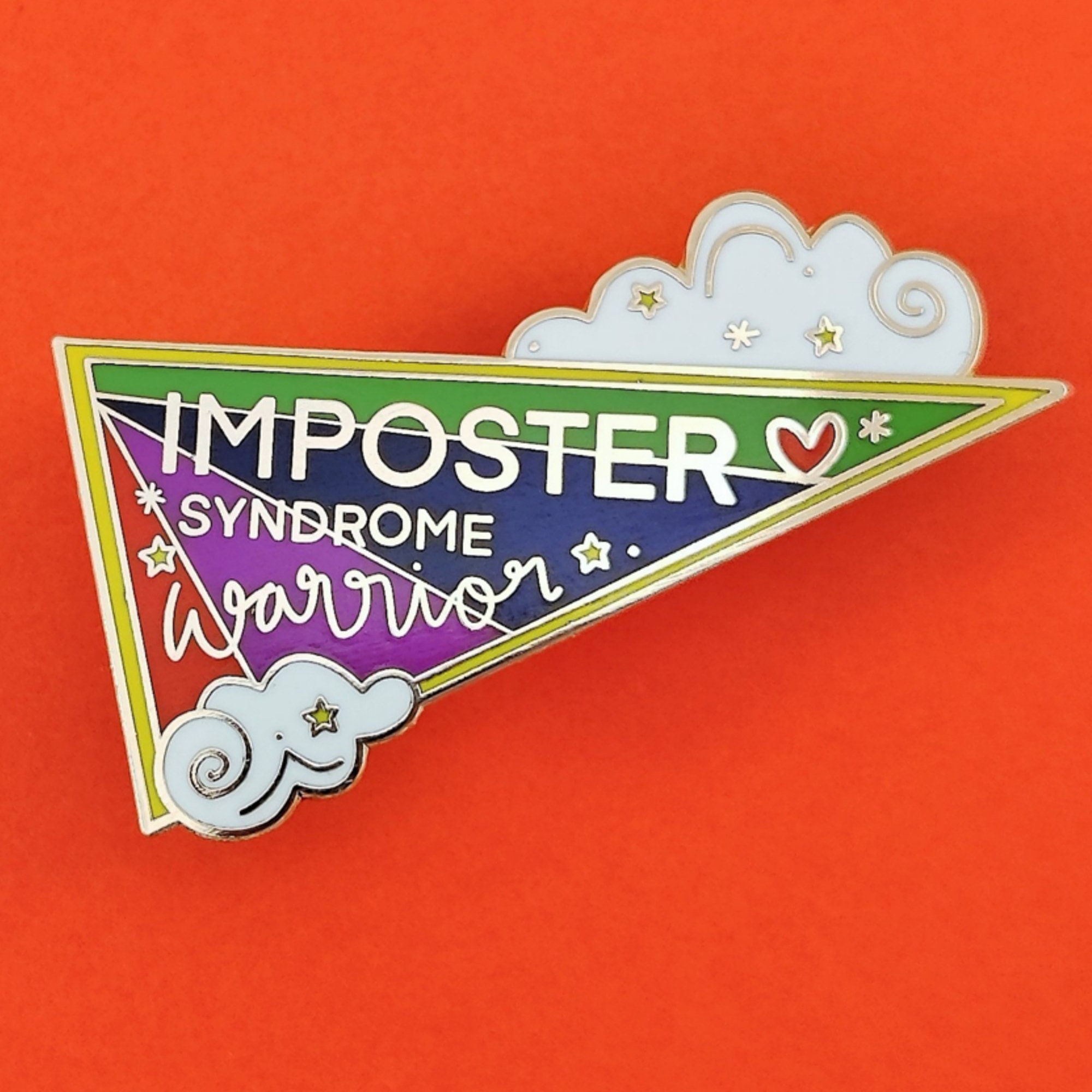 Imposter Pin Imposter Syndrome Warrior Flag Pin Enamel Large Pin Pin Girl Enamel Pin ...