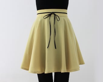 Exclusive high waist yellow skirt