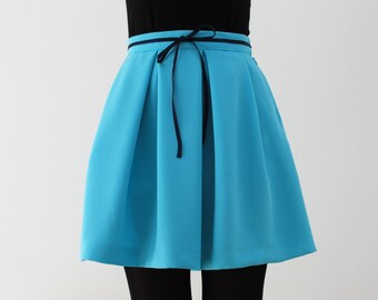 Exclusive high waist blue skirt