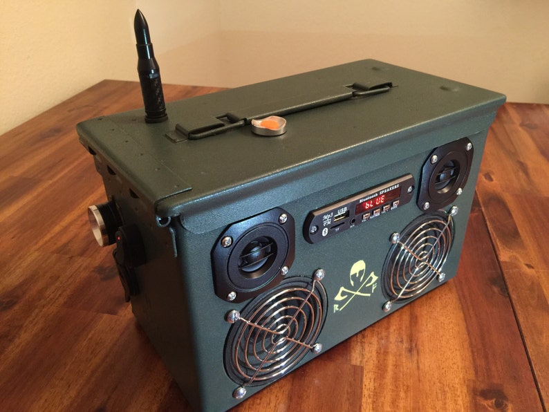 Ammo Can Rechargeable Stereo Boombox V.1 Green Etsy