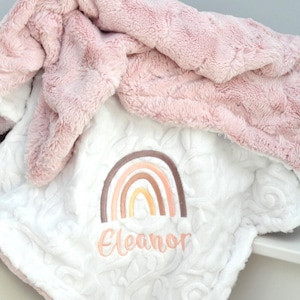 Rainbow Personalized baby blanket Girls-Rainbow Minky blanket-Boy Minky Rainbow Blanket-Rainbow Girl Blanket-Rainbow Nursery-Rainbow theme