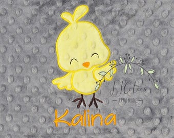 Cobertor de bebê personalizado pintinho-tweetie pássaro bebê minky cobertor-menina tweetie cobertor-personalizado cobertor de bebê menina-pintinho minky cobertor de bebê