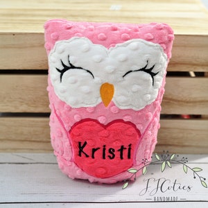 Personalized Owl Stuffed Animal Owl-Personalized Stuffed Owl-Plush Owl-Hot Pink-Watermelon-Pink-Cuddly Owl-Owl Stuffed Toy-Owl Nursery