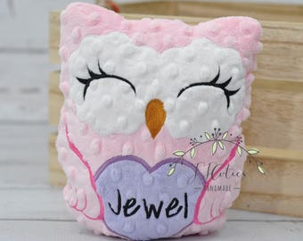 Personalized Stuffed Animal Owl-Personalized Stuffed Owl-Plush Owl-pink Cuddly Owl-Soft Gift for Kids-Owl Stuffed Toy for Girls-Girls Toys