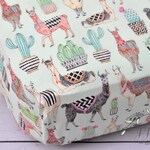 llama and cactus crib bedding