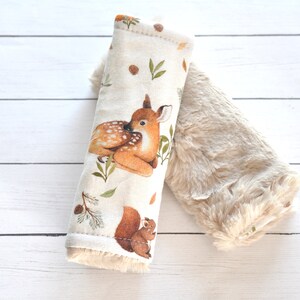 Baby Autositz Gurt-Hirsch Autositz Gurt-Woodland Autositz Gurt-Reversible Autositz Gurt-Baby-Dusche-Geschenk-Woodland Kinderzimmer-Fuchs Baby Thema Bild 2