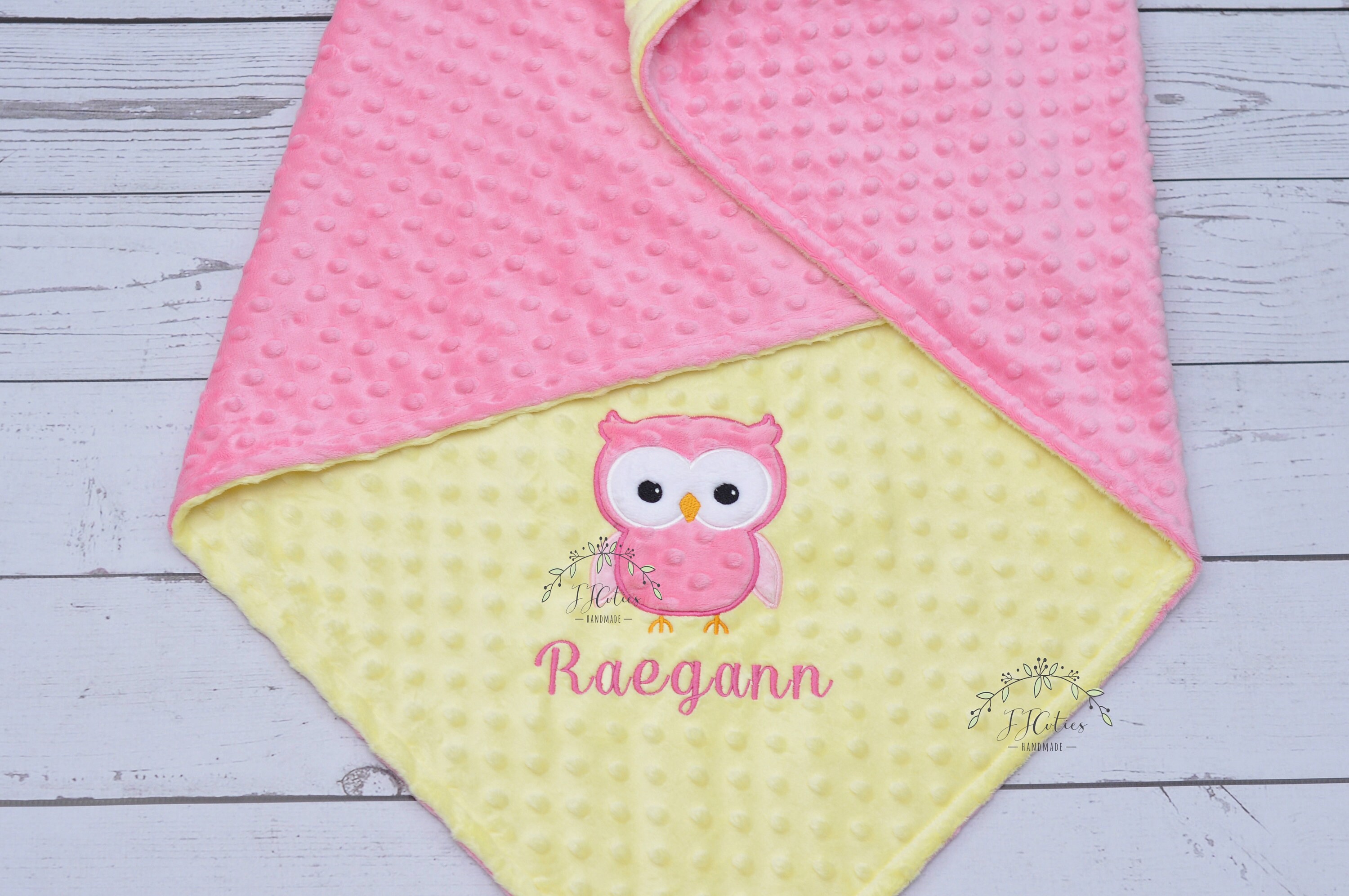 Personalized Owl Baby Blanket-Owl baby blanket-Personalized Owl Minky blanket-Minky Owl Blanket-Mink