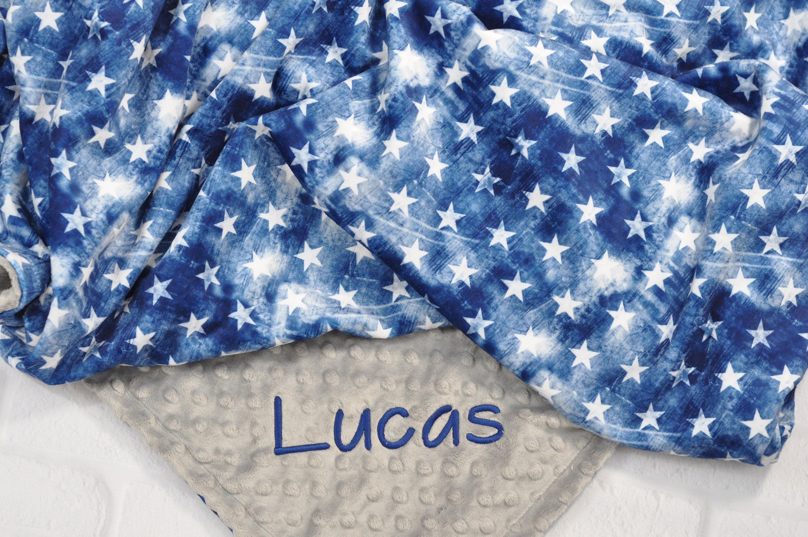 Personalized Star Baby Blanketpersonalized Baby Boy Etsy