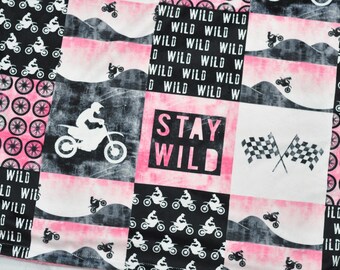 Dirt Bike Baby blanket-Motocross Personalized Minky Baby Blanket-Motorcross Minky Baby Blanket-Motocycle Baby Boy Girl Blanket Nursery