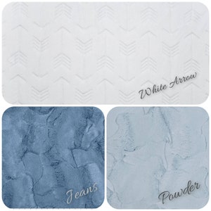 Powder Blue Personalized Minky Baby Blanket-Blue Girl Blanket-Personalized boy blue blanket-White Arrow blanket-Newborn-gift-Baby shower zdjęcie 8