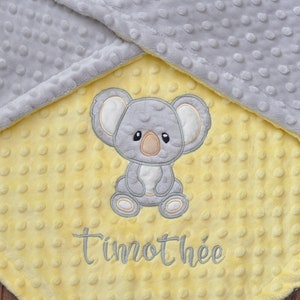 Coperta per bambini personalizzata Koala Bear Minky Coperta per bambini personalizzata-Koala Bear Nursery- Koala Girl Baby Coperta-Koala Bear Boy Coperta per bambini