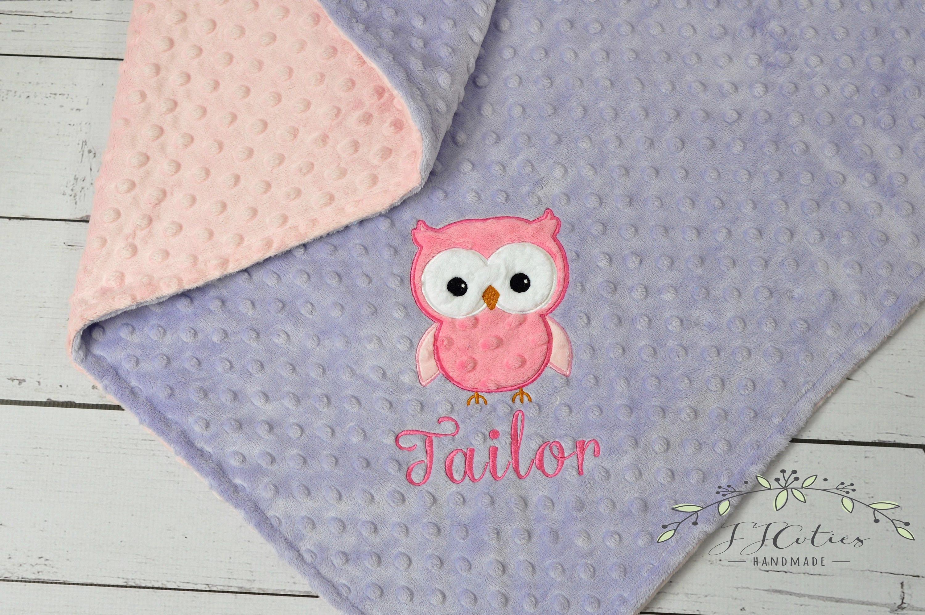 Personalized Baby Blanketowl Baby Blanketpersonalized Owl Etsy