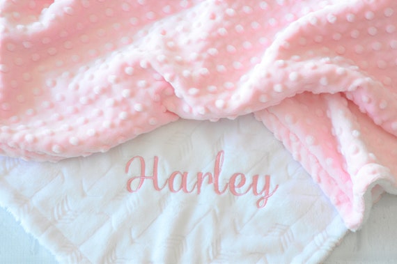 Minky Baby Blanket Girl Personalized Baby Blanket Girl arrow