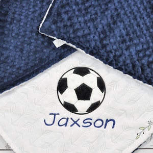 Personalized Soccer Minky baby blanket-Personalized Baby minky blanket-Soccer baby blanket-Sports baby blanket-Sports minky blanket Soccer