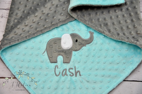 personalized elephant blanket
