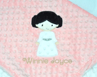 Princess Personalized Minky Baby Blanket-Princess baby blanket-Personalized Baby Minky blanket-Minky Princess Blanket-Girl baby blanket