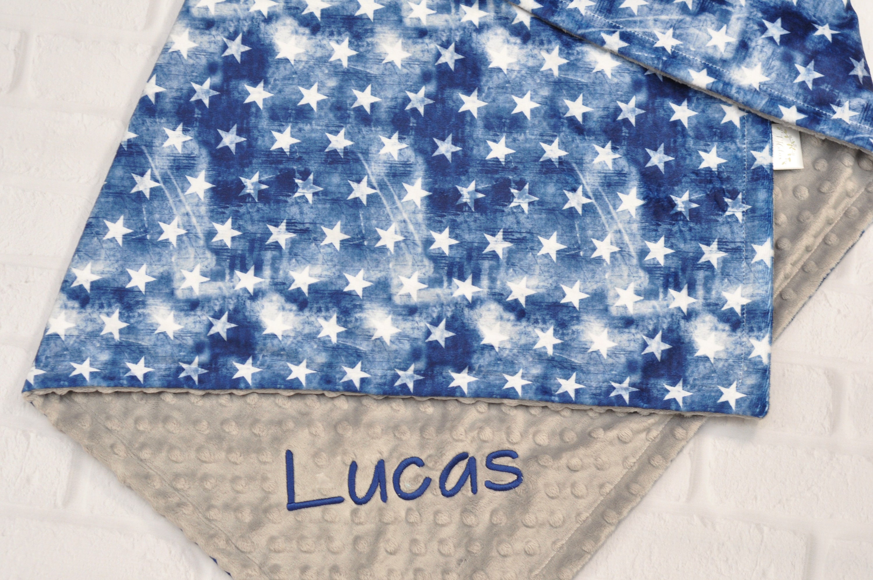 Personalized Star Baby Blanketpersonalized Baby Boy Etsy