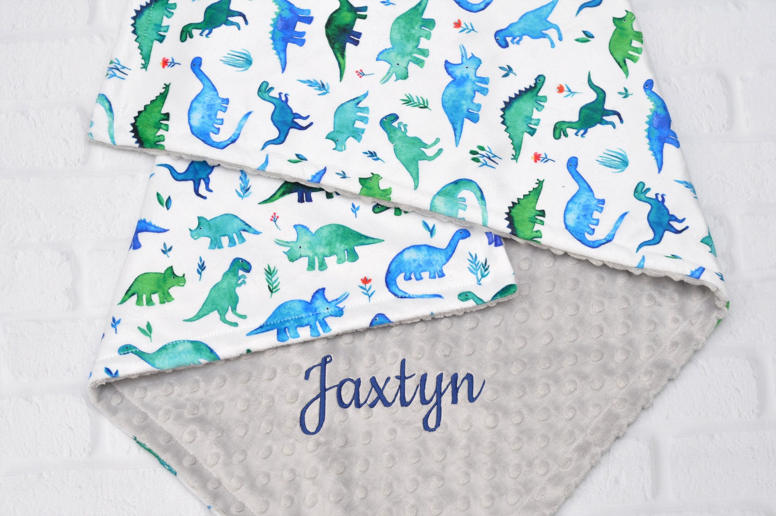 Dinosaur Personalized Baby Blanket Dinosaur Personalized Etsy
