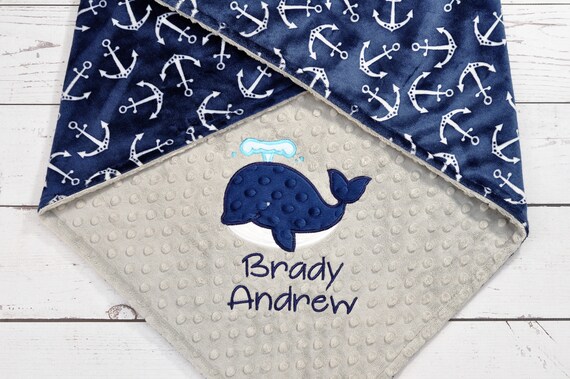 Personalized Baby Blanket-anchor Minky Baby Blanket-anchor