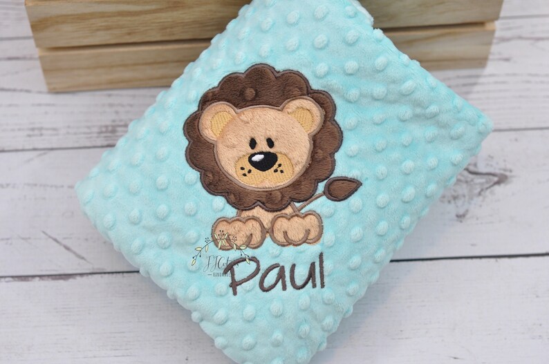 Personalized Baby Blanketpersonalized Lion Minky Baby Blanket Etsy