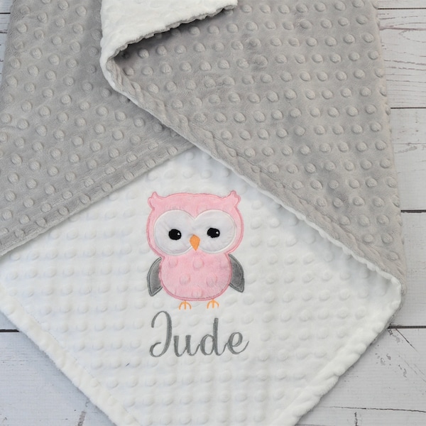 Owl Crochet Blanket Grey Etsy