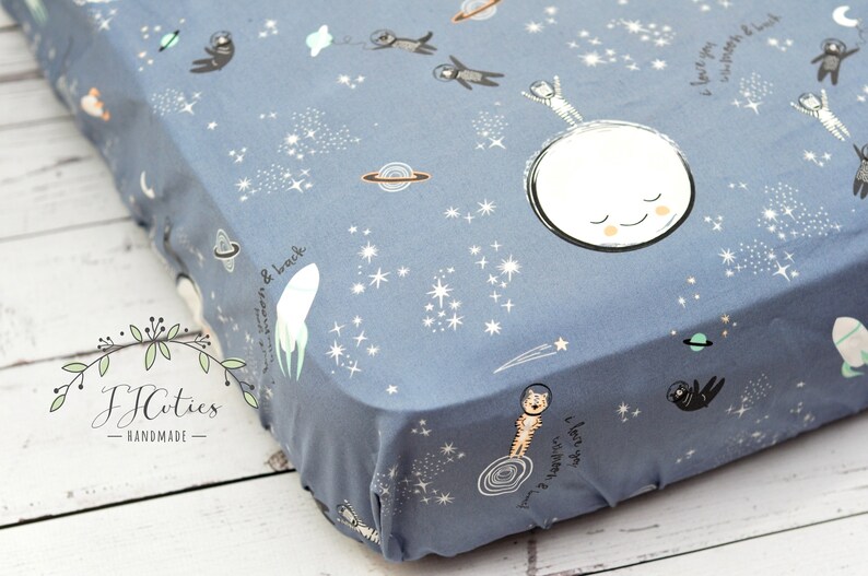 Fitted Crib Sheetcrib Sheetsbaby Boy Crib Beddingspace Etsy