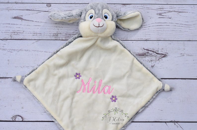 Personalized Lovey Minky Blanket Teddy Bear-Stuffed Animal-Bear Personalized security blanket-Birth Stats Annoucement Bunny-Cubbies Blanket