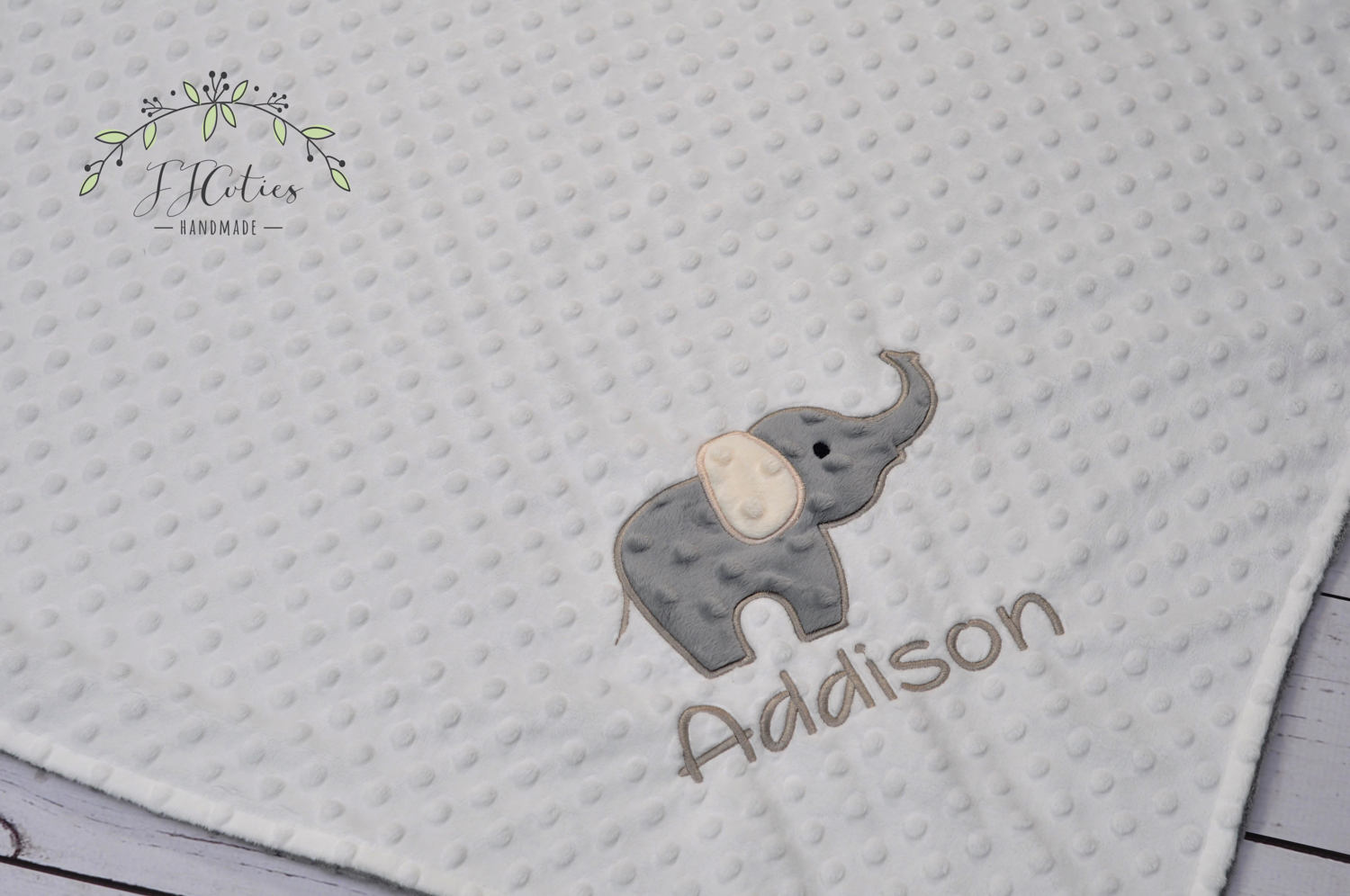 Personalized Baby Blanket Elephant Minky Baby Blanketelephant Etsy