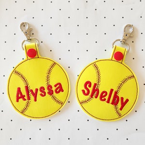 Personalized bagpack Tag-Softball Backpack Name Tag-Personalized softball Coach Gift-Personalized softball Gym Laptop Bag Tag-Personalized image 1