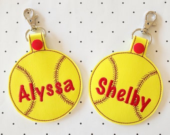 Softball bag tag-Softball team gift-Softball backpack tag-Team sport gift tag-Softball coach gift-personalized Baseball-Sports goodie bag