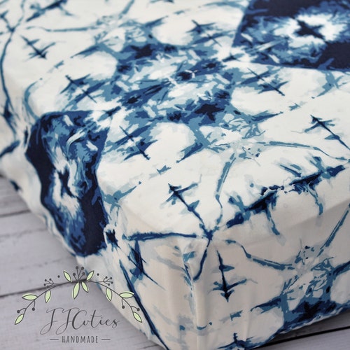 Fitted Crib Sheet Girl Boyindigo Tie Dye Fitted Crib Etsy