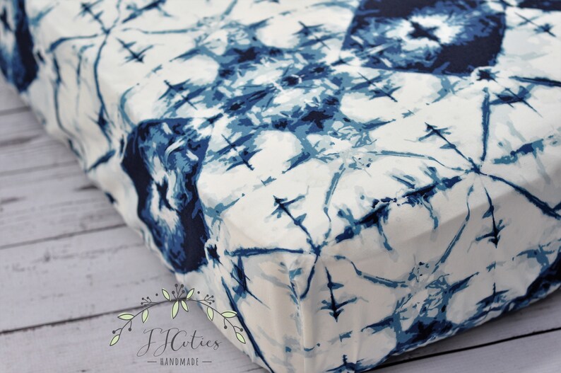indigo crib sheet