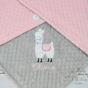 Llama minky blanket sale