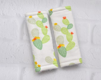 Cactus Baby car seat strap Cover-car seat neck strap-stroller seat strap-reversible seat strap-infant car seat strap-Cactus car seat strap