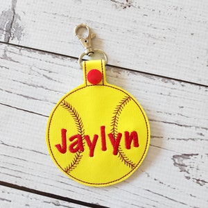 Personalized bagpack Tag-Softball Backpack Name Tag-Personalized softball Coach Gift-Personalized softball Gym Laptop Bag Tag-Personalized image 2