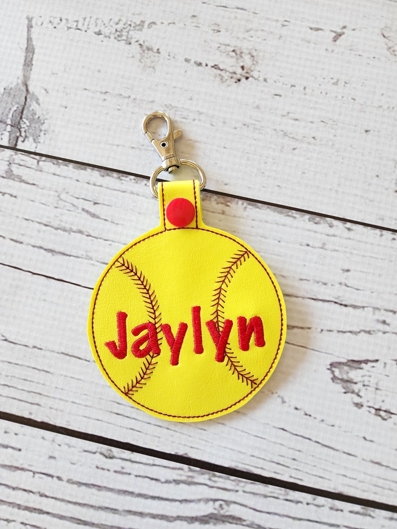 Personalized bagpack Tag-Softball Backpack Name Tag-Personalized softball Coach Gift-Personalized softball Gym Laptop Bag Tag-Personalized image 2