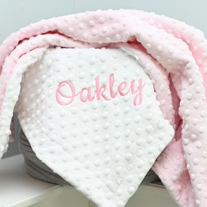 Minky Baby blanket Girl Personalized baby blanket Girl-Vine minky baby blanket-White Pink Vine baby blanket-White baby blanket