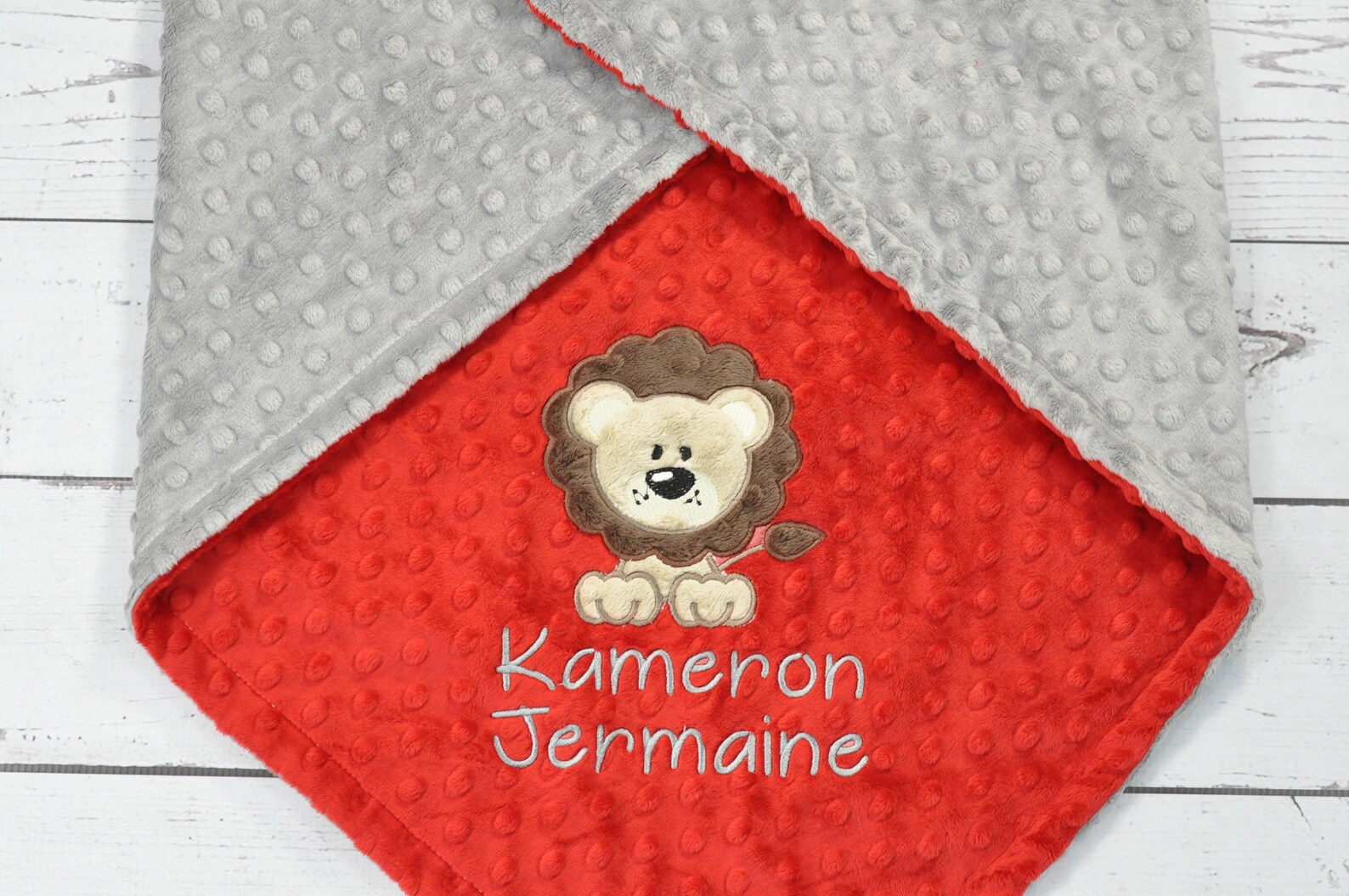 Personalized Baby Blanketpersonalized Lion Minky Baby Blanket Etsy