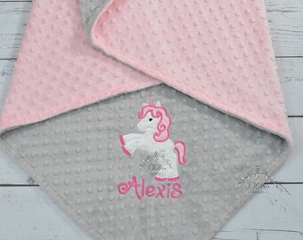 Baby Decke personalisierte Minky-Einhorn Baby Decke-Einhorn Minky Decke-Einhorn Decke-Minky Einhorn Decke-Einhorn Monogramm Decke