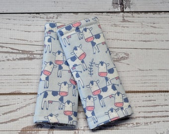 Farm Cow Minky Car Seat Strap Covers – Reversible Infant Straps