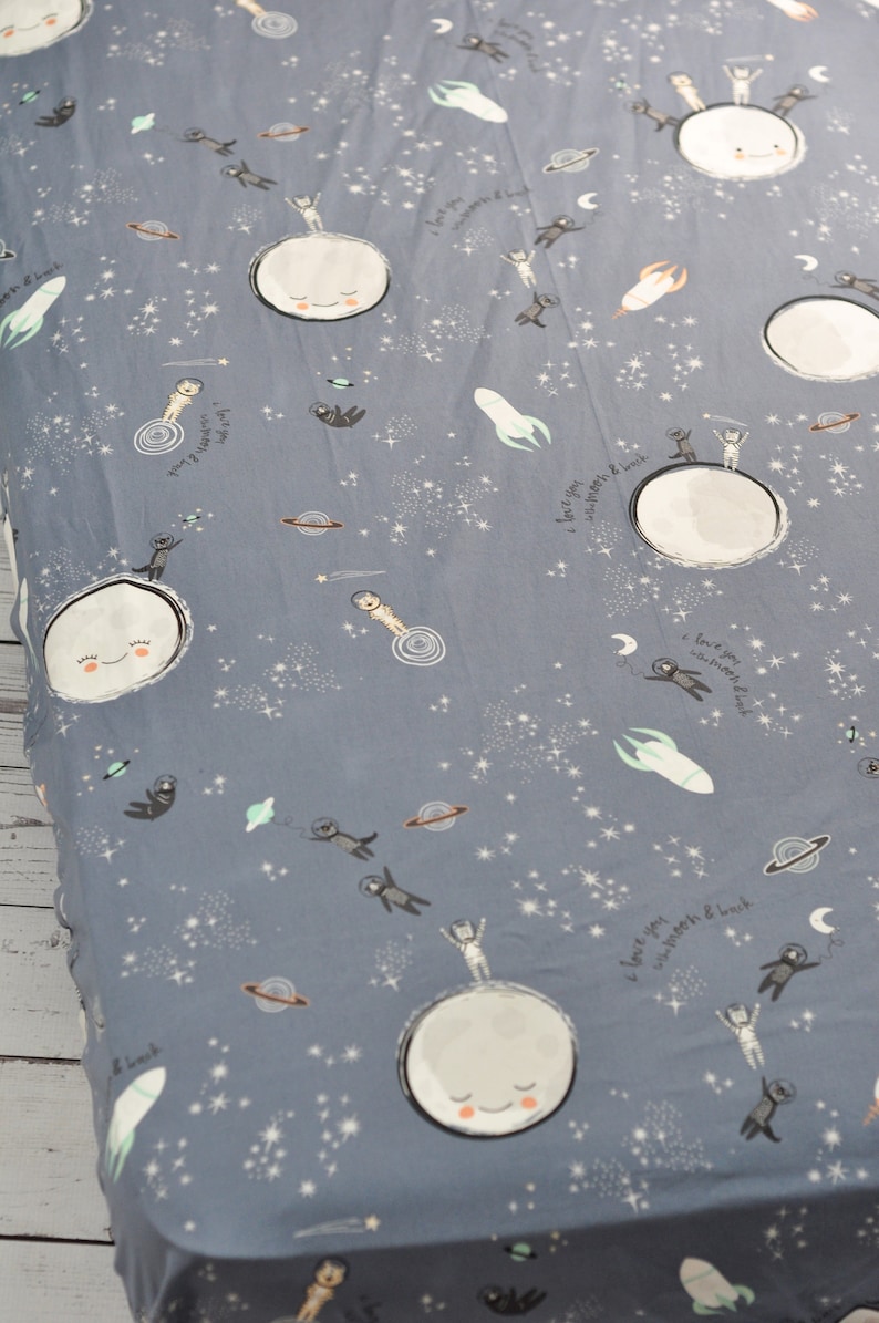 Fitted Crib Sheetcrib Sheetsbaby Boy Crib Beddingspace Etsy