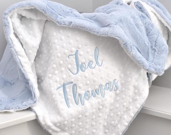 Powder Blue Personalized Minky Baby Blanket-Blue Girl Blanket-Personalized boy blue blanket-White Arrow blanket-Newborn-gift-Baby shower