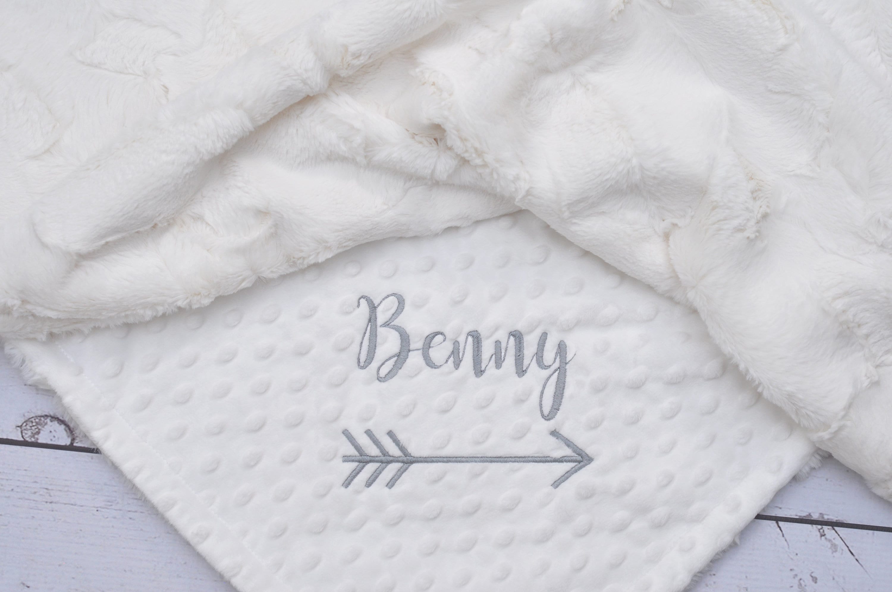 Personalized Baby blanketPersonalized White gray Minky crib Etsy